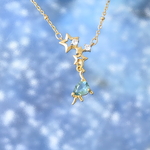 恐竜の天体観賞 ネックレス / ペールブルー B