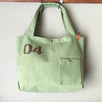 [再販]帆布☆大きめトートバッグ ◇グリーン◇