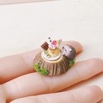 ⚪︎ 再販　ミニチュア　森のハリネズミさん　ハンドメイド　