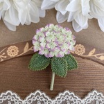 アナベルブローチ（ピンク）紫陽花　アジサイ　あじさい