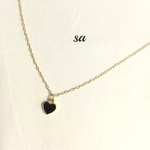 Black♡miniheart 華奢ネックレス