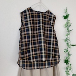 SALE！リネン後ろループボタンタンクトップ