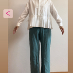 コットンリネンのリラックススリムパンツ　