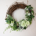 ☆再販☆ 通年飾れる♪グリーンのナチュラルリース 