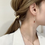 【ブラウン×ゴールド】金属アレルギー対応ピアス ※オプションからご選択ください#minne_new