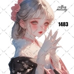 original sticker « no.1483 »     //     人物ステッカー オリジナルステッカー オリジナル人物ステッカー ステッカー