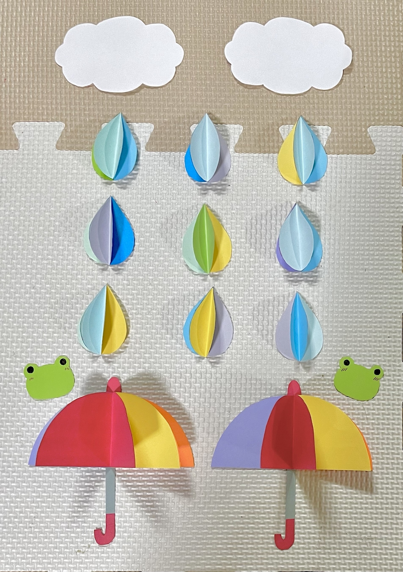 傘　かえるのカサ　製作キット　壁面飾り　夏　保育　高齢者　クラフト 傘 かえるのカサ 製作キット 壁面飾り 夏 保育 高齢者 クラフト