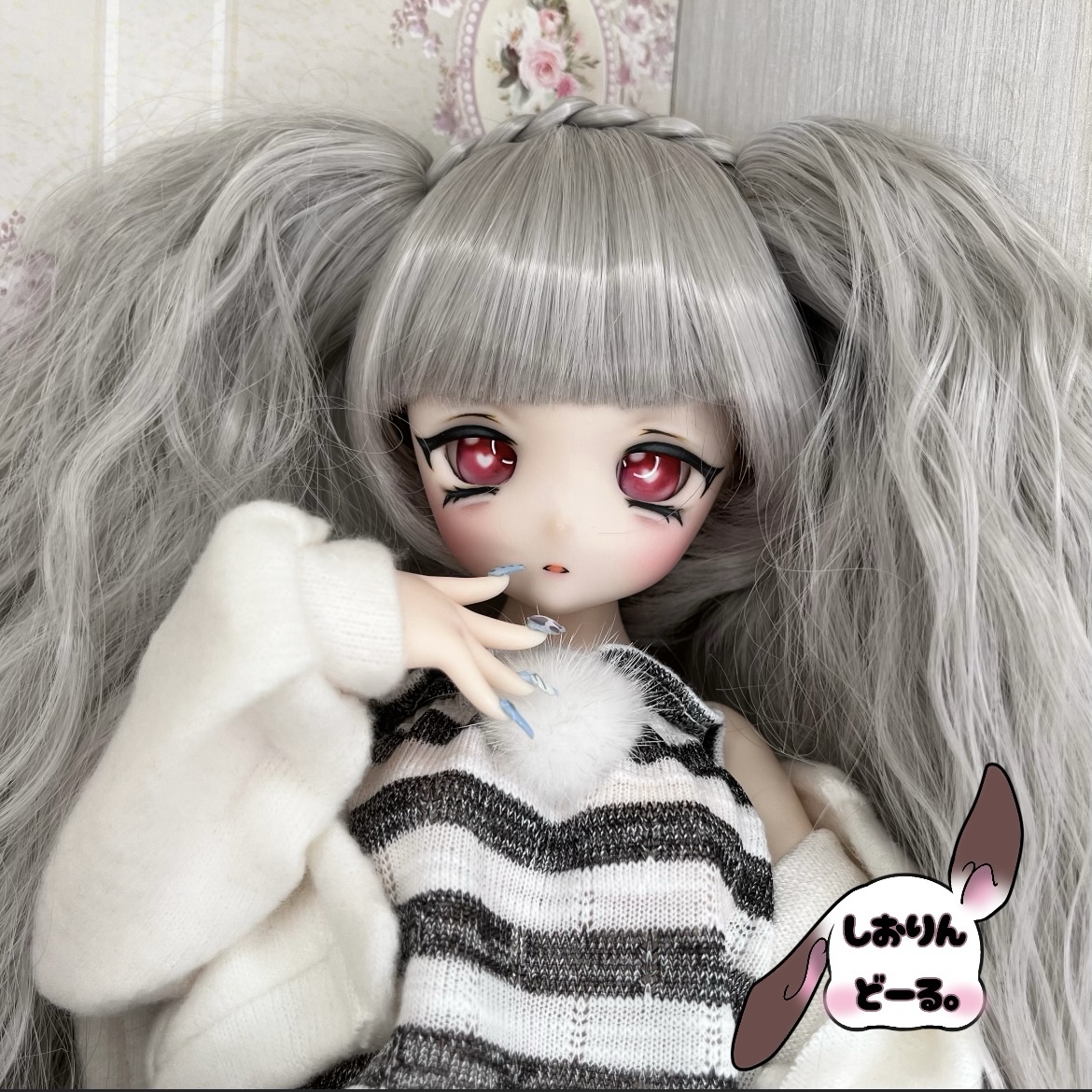 DD カスタムドールヘッド+自作ドールアイ セット 『シトリン』オビツ対応 DD カスタムドールヘッド+自作ドールアイ セット 『シトリン