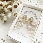 ベージュ💛金属ピアス❁Fairyflower໒꒱· ﾟ