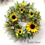 大きめ玄関🌻ひまわりリース　玄関リース