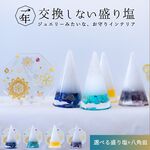 １年間 交換不要 ＼ 水晶 ラピスラズリ ターコイズ フローライト ／盛り塩 1個 八角形 皿 1枚 セット 風水 玄関 トイレ 浴室 浄化 塩 開運 天然石  インテリア