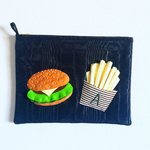   I ♥︎ hamburger clutch bag (Black) ！SALE！
