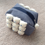 【オーダー品】しろくままみれポーチ