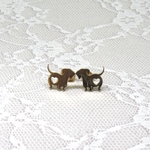ハートダックスのピアス　2種　わんこ