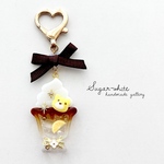 🍯🍹Honey Cafe ✵ レモンティーソーダとくまさんのシャカシャカ シェイカー キーホルダー  🆗ネックレスへ変更可