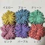台座付きミニヘアゴム 【全6色】 パーツ 台座 土台 くすみカラー DIY 