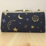 【K様受注分】月と星のがま口長財布