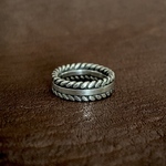シルバーリング 11号 編みデザイン ペアリングにも♪