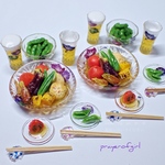 《追加》夏野菜の出汁浸しと朝採れ枝豆で乾杯