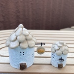 ミニチュアハウス　多肉植物寄せ植えに　クロワッサン
