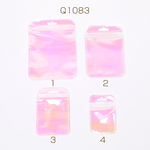 Q1083-2  45個  オーロラチャック袋 ラッピングポリ袋 ジュエリー袋 OPP袋 ビニール袋 クラフト包装袋 小物入れ袋 アクセサリー入れ ジプロック袋 穴あり  3 x（15ヶ）
