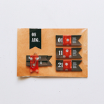 ▼▽▼SIMPLE!COOL!BLACK!FLAG!　日付シール*8月 ver2▼▽▼