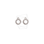 PDT-2785-R【2個入り】CZラウンドペンダント,Cubic Zirconia Setting round