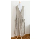 waiwai様オーダー品★リネン 2wayエプロンワンピース