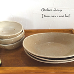 [オーダー品]  カレーボウルセット（カレーボウルセット）オーバルカレーボウル×3.オーバル小鉢×3（グレージュ）