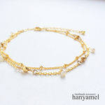champagne pearl アンクレット