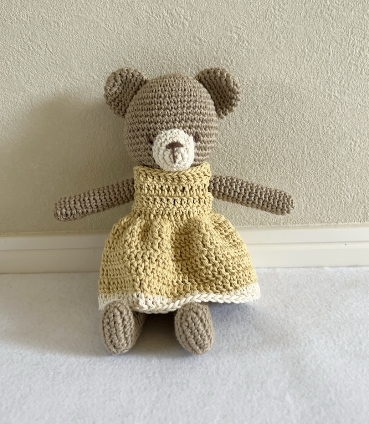 くまちゃん 着せ替えあみぐるみ 子熊ちゃん」クリーム① / あみぐるみ