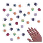 ネイルパーツ 花 10ｍｍ 混色 100個 蓄光 フラワー 立体 ミックス 半透明 樹脂製 蓮の花 カボション レジン封入 デコパーツ ハンドメイド 手芸 パーツ BD3847