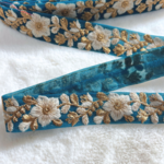 ブルー☆インド刺繍リボン