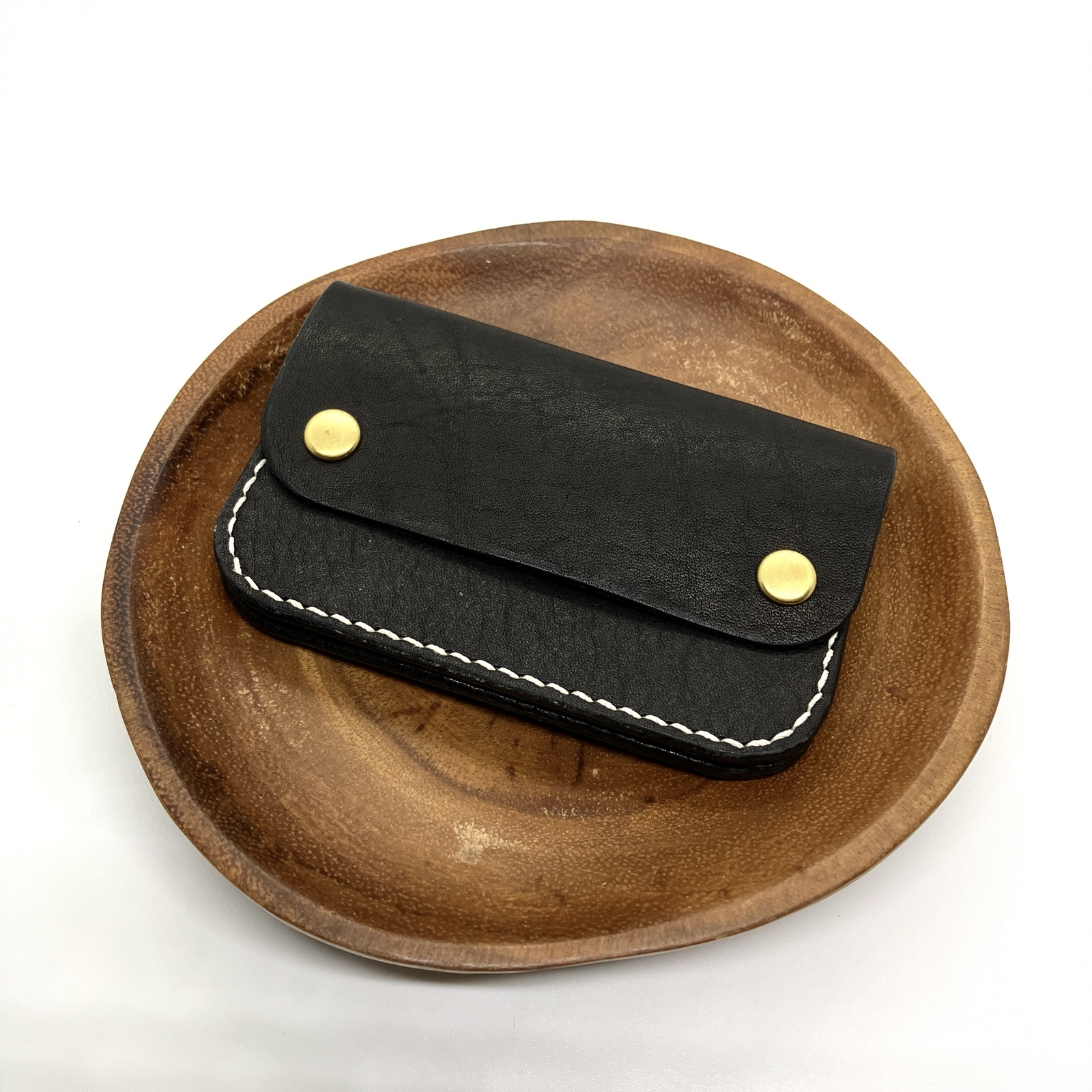 リトルトラッカー　ソフトヌメ　ブラック　ミニ財布　カードコインケース