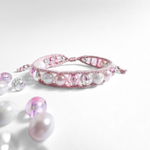【キッズ】パステルピンクの一連ラップブレスレット　* 秘密の宝石 / フローラル * ギフトラッピング対応