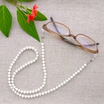 ＊コットンパール（ホワイト／６mm or８mm）のグラスコード＊マスクコード／ネックレス＊ 