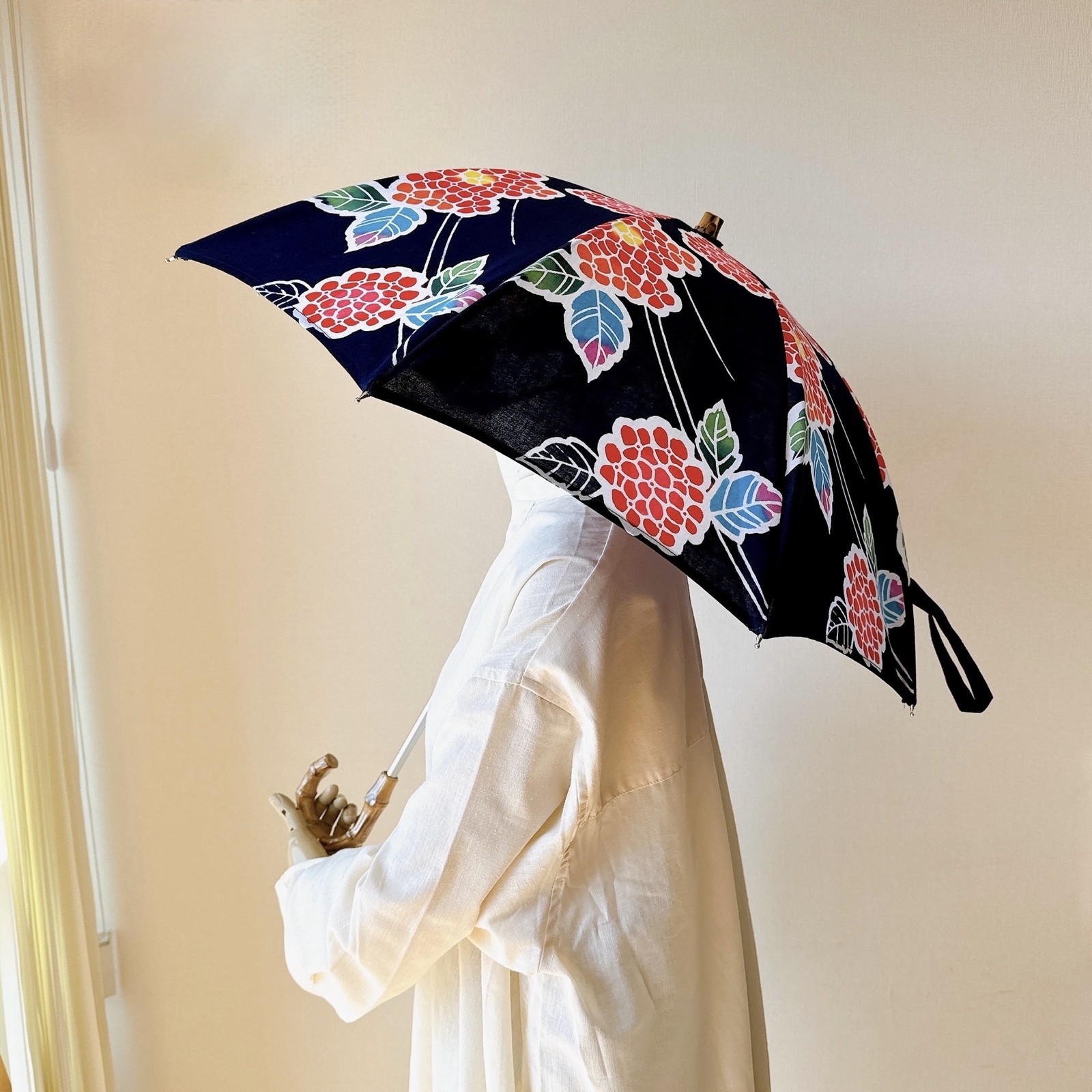 紫陽花 浴衣の日傘 2 - 着物リメイク継-kei- 服/バッグ/ポーチ/小物