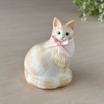 凛とした猫の置物 ［茶トラB］