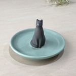 黒猫のアクセサリートレイ