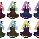 COLORFUL GIRL シールセット　8枚入り　シールシート