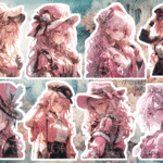 デザインペーパー　STEAMPUNK GIRL PUNK コラージュシート