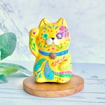 希望を招く黄色のメキシコ招き猫ニャン