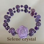 レピドライト　薔薇　ブレスレット　天然石ブレスレット　　Selene crystal