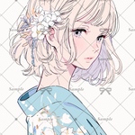 【C50】teatea.オリジナル 人物ステッカー