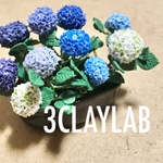 ☆送料無料☆ずっと一緒だよ/青＋紫＋白　紫陽花
