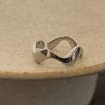 silver wave ring