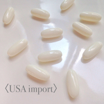  〈USA import〉アクリル オペーク アイボリー  カプセル ビーズ （6個 ）