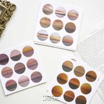 SALE！空　朝焼け　夕焼け　ラウンドシール　9枚　sunset　[AT415]