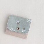 2つ折りのミニお財布【クレイン グリーン】