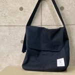  【送料込】ショルダーバッグ（フラップ・内ポケット付き）デニム生地